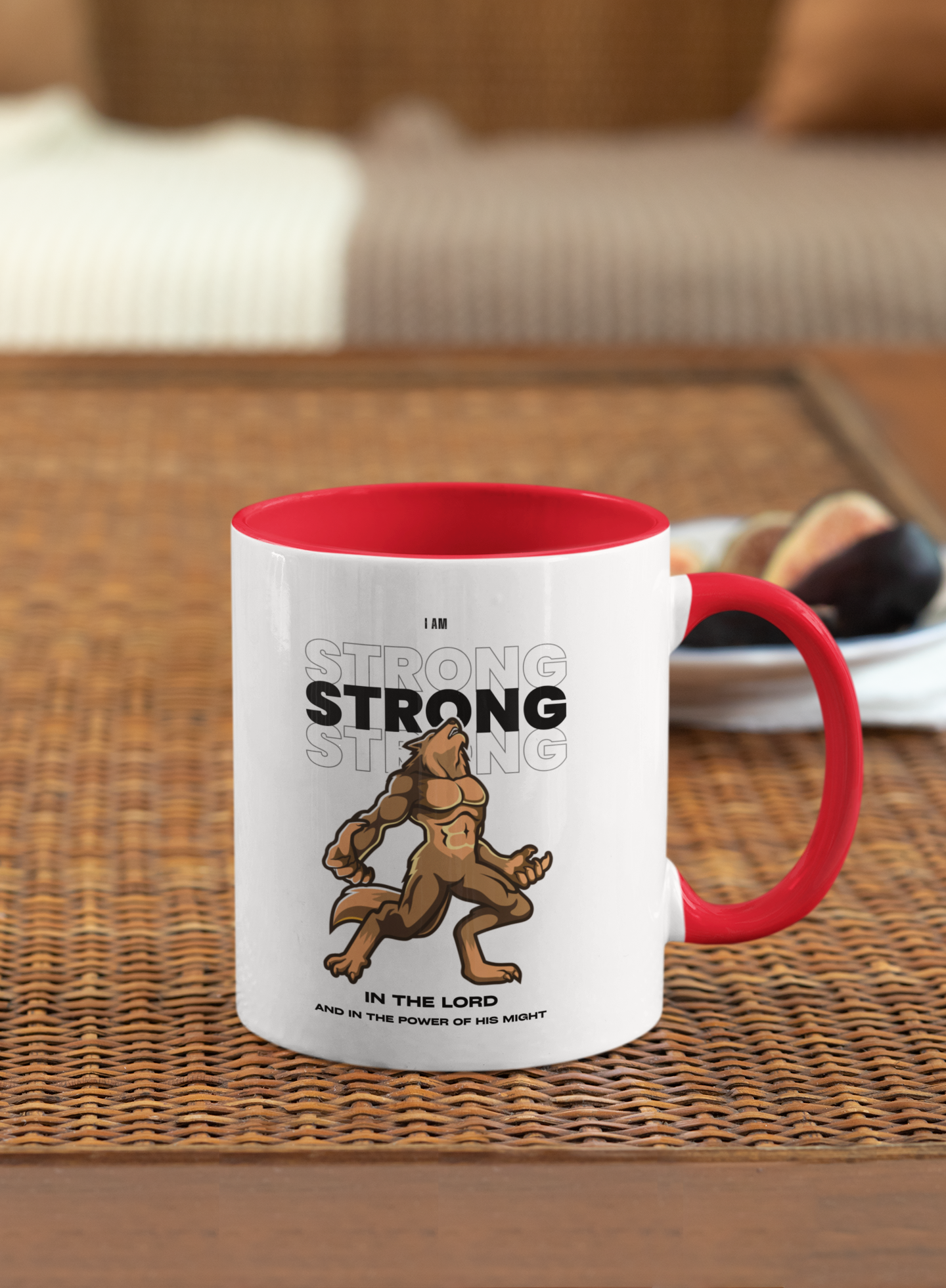 MUG: “Strong in the Lord” Inspirational Coffee Mug, Lead and BPA-free - 11 oz.  / 15 oz.